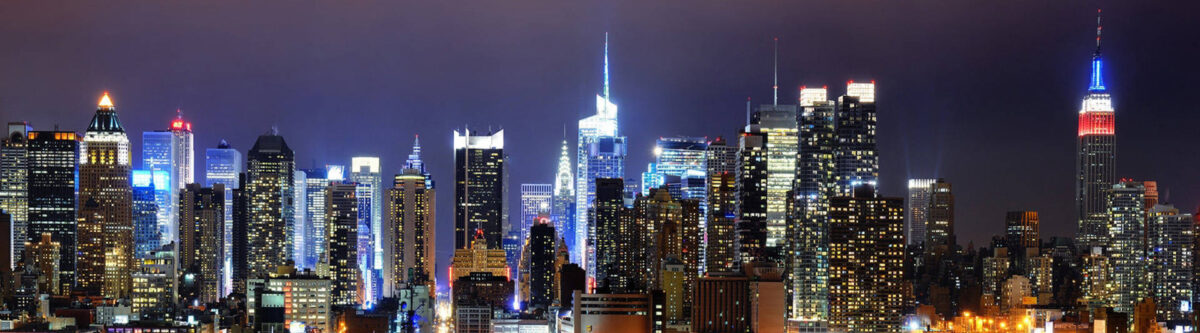 New York city light building wallpaper